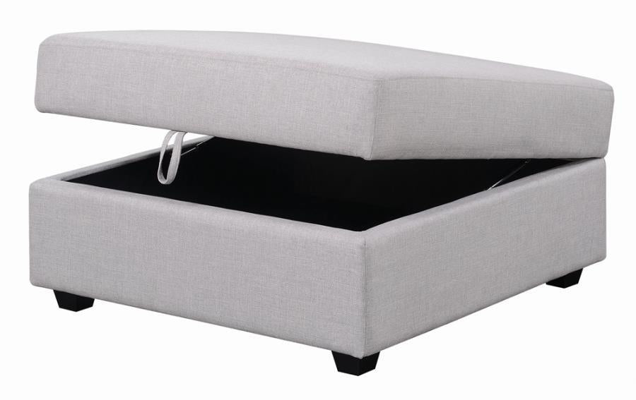 Cambria Upholstered Square Storage Ottoman Grey - Imperial Furniture (Las Vegas, NV) - Multi Location