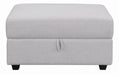 Cambria Upholstered Square Storage Ottoman Grey - Imperial Furniture (Las Vegas, NV) - Multi Location