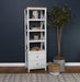 Angela 4-shelf Wooden Media Tower with Drawers Brown and White - Imperial Furniture (Las Vegas, NV) - Multi Location