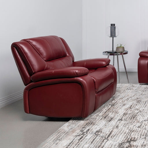 Camila Upholstered Glider Recliner Chair Red Faux Leather - Imperial Furniture (Las Vegas, NV) - Multi Location