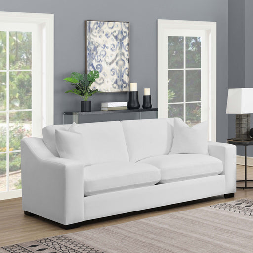 Ashlyn Upholstered Sloped Arms Sofa White - Imperial Furniture (Las Vegas, NV) - Multi Location