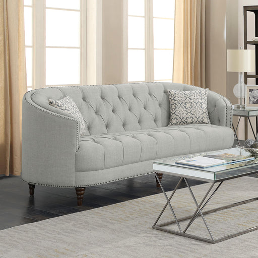 Avonlea Sloped Arm Upholstered Sofa Trim Grey - Imperial Furniture (Las Vegas, NV) - Multi Location