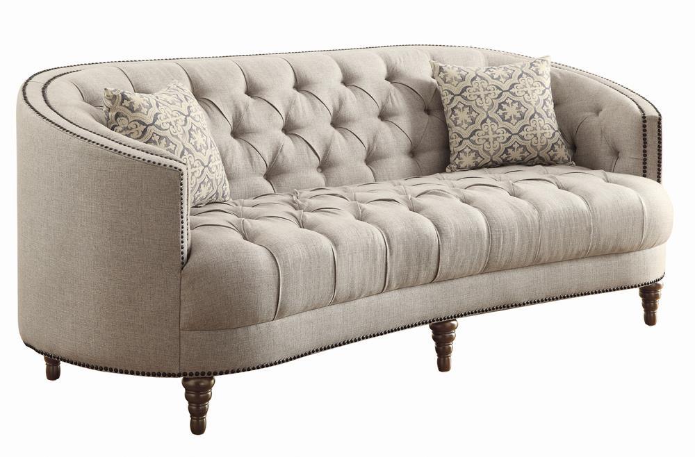 Avonlea Sloped Arm Upholstered Sofa Trim Grey - Imperial Furniture (Las Vegas, NV) - Multi Location