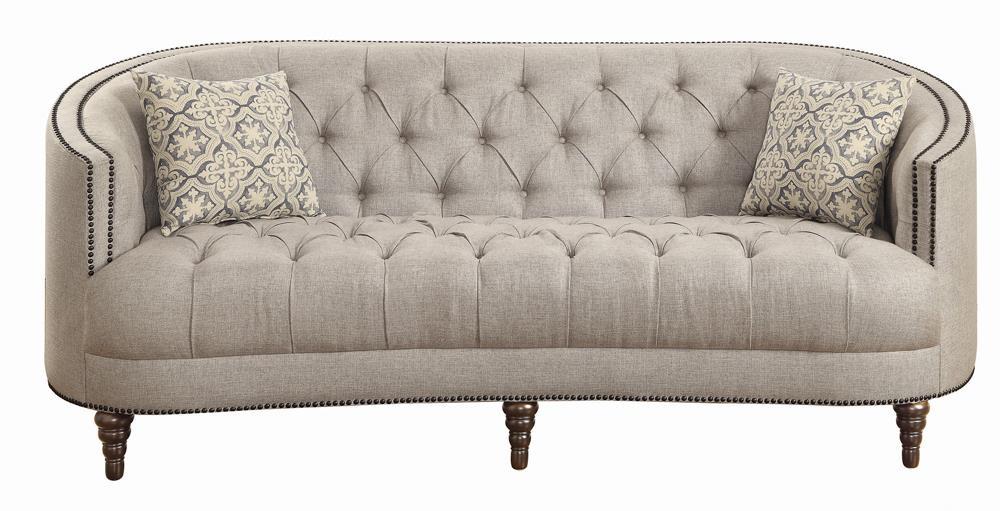 Avonlea Sloped Arm Upholstered Sofa Trim Grey - Imperial Furniture (Las Vegas, NV) - Multi Location