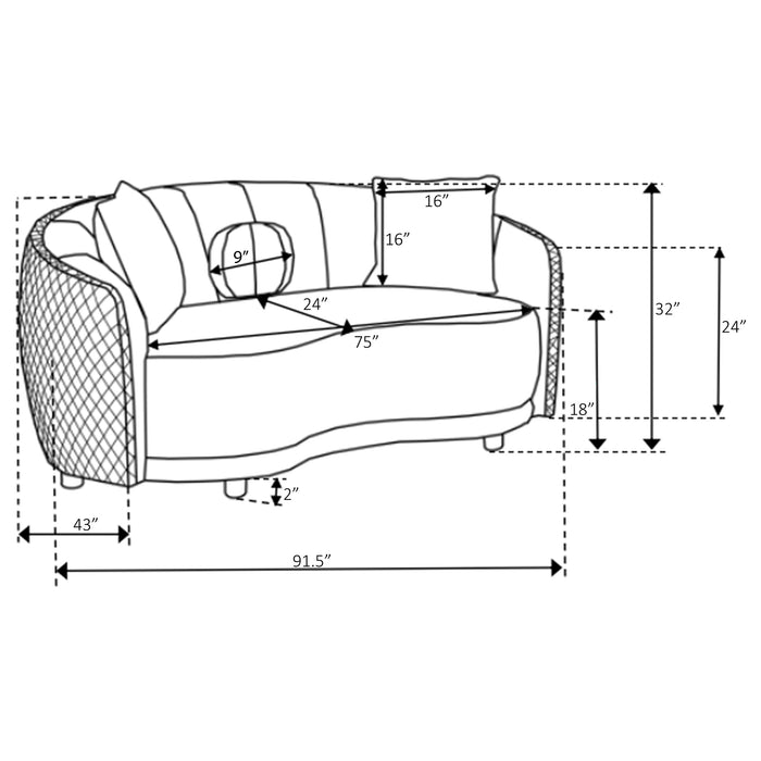 Brookside Stationary Sofa - Imperial Furniture (Las Vegas, NV) - Multi Location