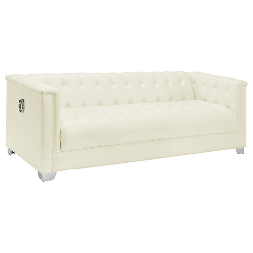 Chaviano Tufted Upholstered Sofa Pearl White - Imperial Furniture (Las Vegas, NV) - Multi Location