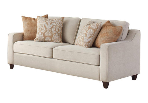 Christine Upholstered Cushion Back Sofa Beige - Imperial Furniture (Las Vegas, NV) - Multi Location