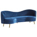 Sophia Upholstered Camel Back Sofa Blue - Imperial Furniture (Las Vegas, NV) - Multi Location