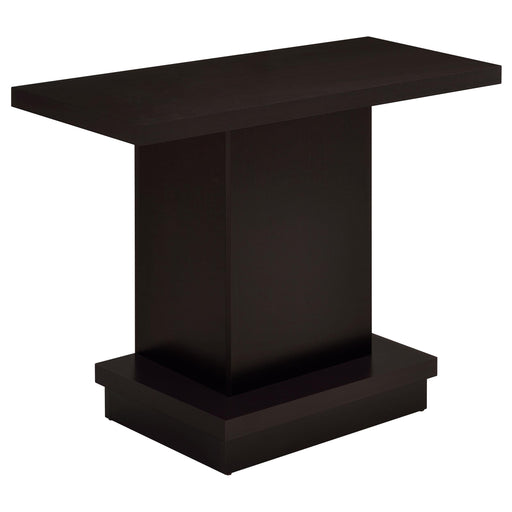 Reston Pedestal Sofa Table Cappuccino - Imperial Furniture (Las Vegas, NV) - Multi Location