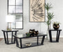 Aminta 3-piece Occasional Set with Open Shelves Black - Imperial Furniture (Las Vegas, NV) - Multi Location