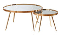 Kaelyn 2-piece Mirror Top Nesting Coffee Table Mirror and Gold - Imperial Furniture (Las Vegas, NV) - Multi Location
