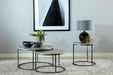 Lainey Round 2-piece Nesting Coffee Table Grey and Gunmetal - Imperial Furniture (Las Vegas, NV) - Multi Location