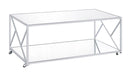 Provins 3-piece Occasional Table Set Clear Mirror and Chrome - Imperial Furniture (Las Vegas, NV) - Multi Location