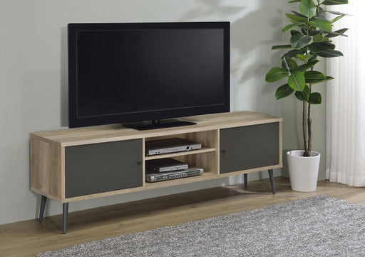 Allie 2-door Engineered Wood TV Stand With Storage Shelf Antique Pine and Grey - Imperial Furniture (Las Vegas, NV) - Multi Location