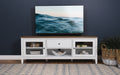 Angela 2-door Wooden 67" TV Stand Brown and White - Imperial Furniture (Las Vegas, NV) - Multi Location