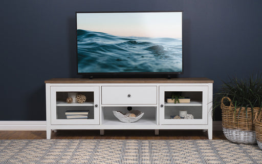 Angela 2-door Wooden 67" TV Stand Brown and White - Imperial Furniture (Las Vegas, NV) - Multi Location