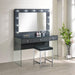 Afshan 3-drawer Vanity Desk with Lighting Mirror Grey High Gloss - Imperial Furniture (Las Vegas, NV) - Multi Location
