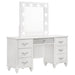 Barzini 7-drawer Vanity Desk with Lighted Mirror White - Imperial Furniture (Las Vegas, NV) - Multi Location