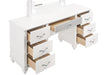 Barzini 7-drawer Vanity Desk with Lighted Mirror White - Imperial Furniture (Las Vegas, NV) - Multi Location