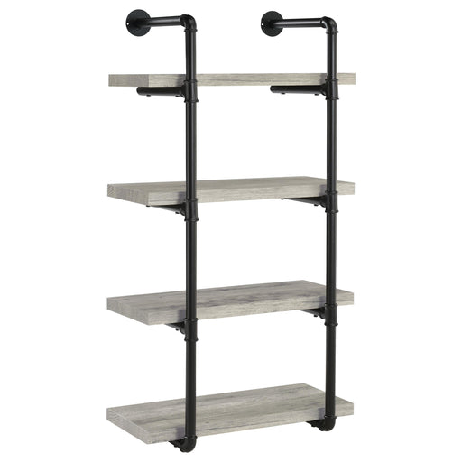 Elmcrest 24-inch Wall Shelf Black and Grey Driftwood - Imperial Furniture (Las Vegas, NV) - Multi Location