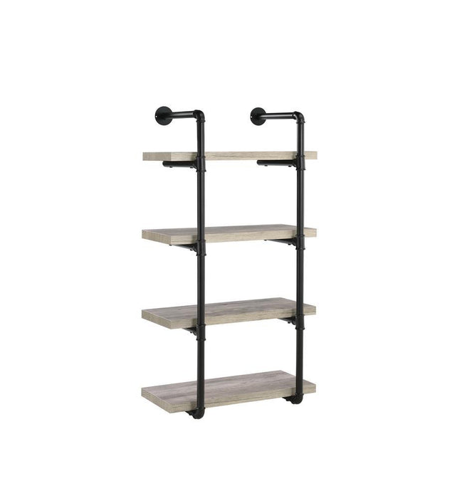 Elmcrest 24-inch Wall Shelf Black and Grey Driftwood - Imperial Furniture (Las Vegas, NV) - Multi Location