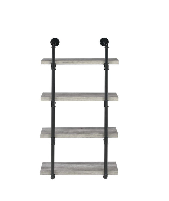 Elmcrest 24-inch Wall Shelf Black and Grey Driftwood - Imperial Furniture (Las Vegas, NV) - Multi Location