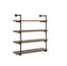 Elmcrest 40-inch Wall Shelf Black and Rustic Oak - Imperial Furniture (Las Vegas, NV) - Multi Location