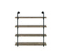 Elmcrest 40-inch Wall Shelf Black and Rustic Oak - Imperial Furniture (Las Vegas, NV) - Multi Location