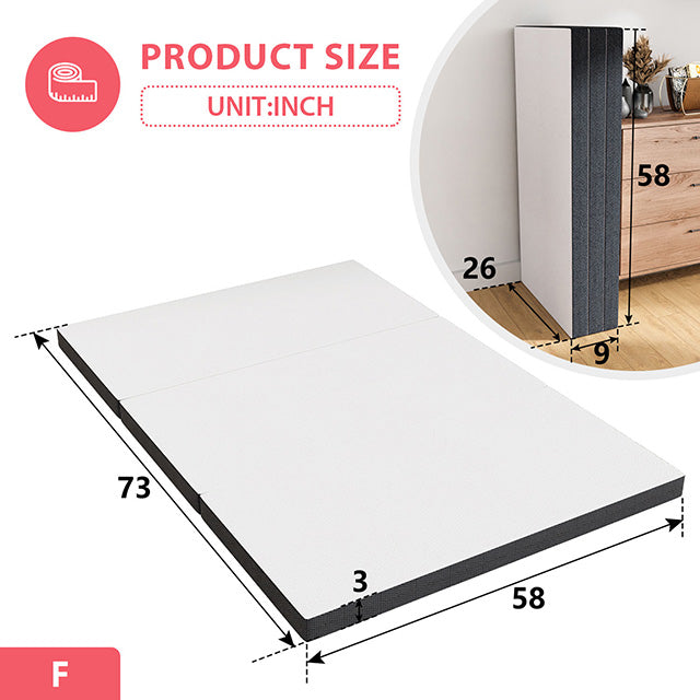 Hollyhock 3" Queen Tri-Fold Memory Foam Topper - Imperial Furniture (Las Vegas, NV) - Multi Location