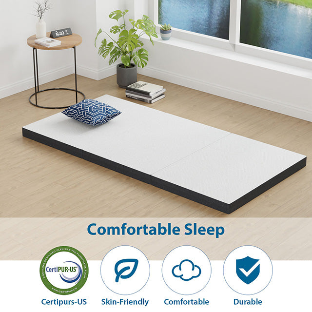 Hollyhock 4" Twin XL Tri-Fold Memory Foam Topper - Imperial Furniture (Las Vegas, NV) - Multi Location