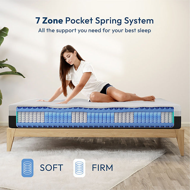 Verbena 12" Cal.King Hybrid Pocket Coil Mattress - Imperial Furniture (Las Vegas, NV) - Multi Location