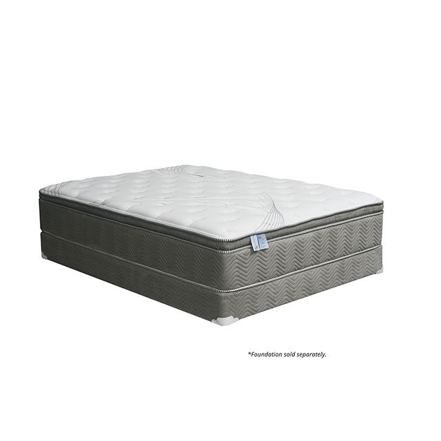 STORMIN White/Gray 13" Euro Pillow Top Mattress, Queen - Imperial Furniture (Las Vegas, NV) - Multi Location
