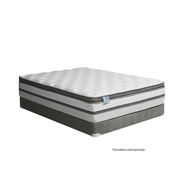 SIDDALEE White/Gray 16" Euro Pillow Top Mattress, Queen - Imperial Furniture (Las Vegas, NV) - Multi Location