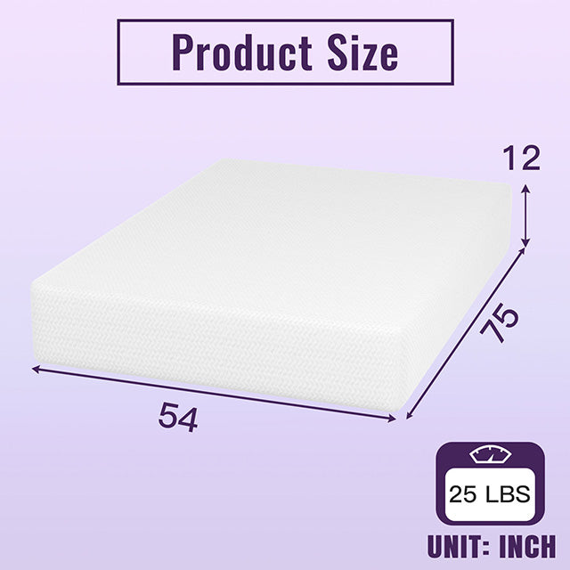 Nasturtium 12" Full Bamboo Charcoal Infused Memory Foam - Imperial Furniture (Las Vegas, NV) - Multi Location