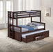 University Twin/Full Bunk Bed Grey, Walnut, & White - Imperial Furniture (Las Vegas, NV) - Multi Location