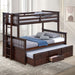 University Twin/Full Bunk Bed Grey, Walnut, & White - Imperial Furniture (Las Vegas, NV) - Multi Location