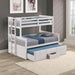 University Twin/Full Bunk Bed Grey, Walnut, & White - Imperial Furniture (Las Vegas, NV) - Multi Location