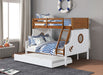 Nautia Twin/Full Bunk Bed Black & White - Imperial Furniture (Las Vegas, NV) - Multi Location