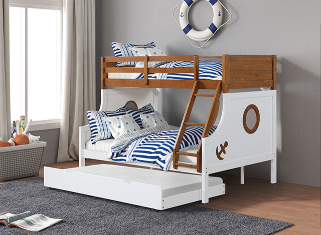 Nautia Twin/Full Bunk Bed Black & White - Imperial Furniture (Las Vegas, NV) - Multi Location