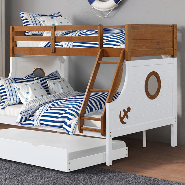 Nautia Twin/Full Bunk Bed Black & White - Imperial Furniture (Las Vegas, NV) - Multi Location