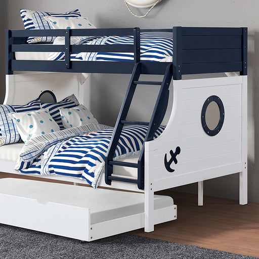 Nautia Twin/Full Bunk Bed Black & White - Imperial Furniture (Las Vegas, NV) - Multi Location