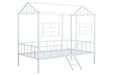 Rhonda Twin Loft Bed White, Silver, & Black - Imperial Furniture (Las Vegas, NV) - Multi Location