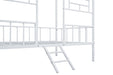 Rhonda Twin Loft Bed White, Silver, & Black - Imperial Furniture (Las Vegas, NV) - Multi Location
