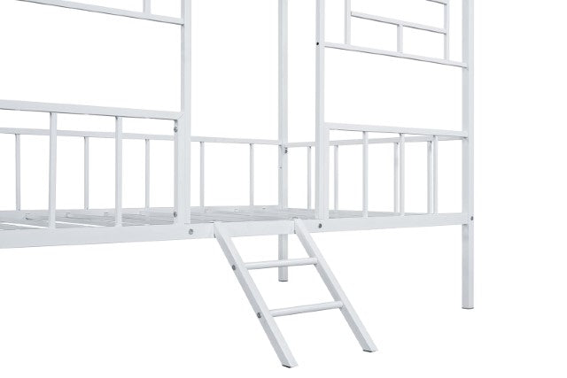 Rhonda Twin Loft Bed White, Silver, & Black - Imperial Furniture (Las Vegas, NV) - Multi Location