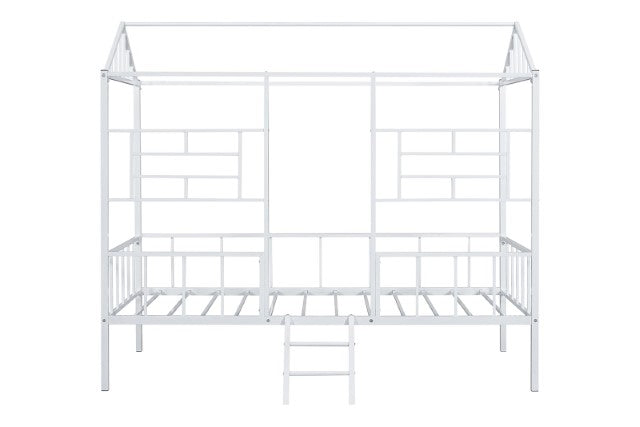 Rhonda Twin Loft Bed White, Silver, & Black - Imperial Furniture (Las Vegas, NV) - Multi Location