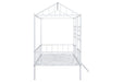 Rhonda Twin Loft Bed White, Silver, & Black - Imperial Furniture (Las Vegas, NV) - Multi Location