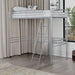Myles Twin Loft Bed White, Silver & Black - Imperial Furniture (Las Vegas, NV) - Multi Location