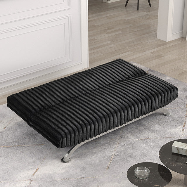 Villeneuve Futon Sofa Bed Black, Pink, & Grey - Imperial Furniture (Las Vegas, NV) - Multi Location