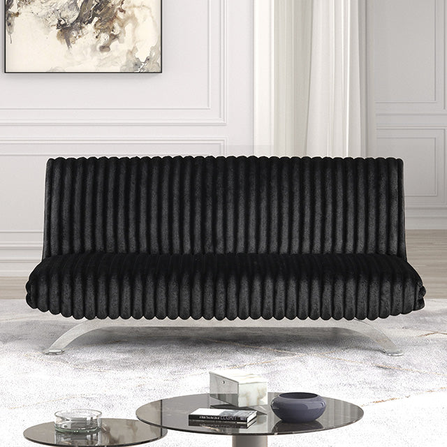 Villeneuve Futon Sofa Bed Black, Pink, & Grey - Imperial Furniture (Las Vegas, NV) - Multi Location