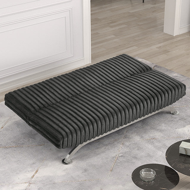 Villeneuve Futon Sofa Bed Black, Pink, & Grey - Imperial Furniture (Las Vegas, NV) - Multi Location